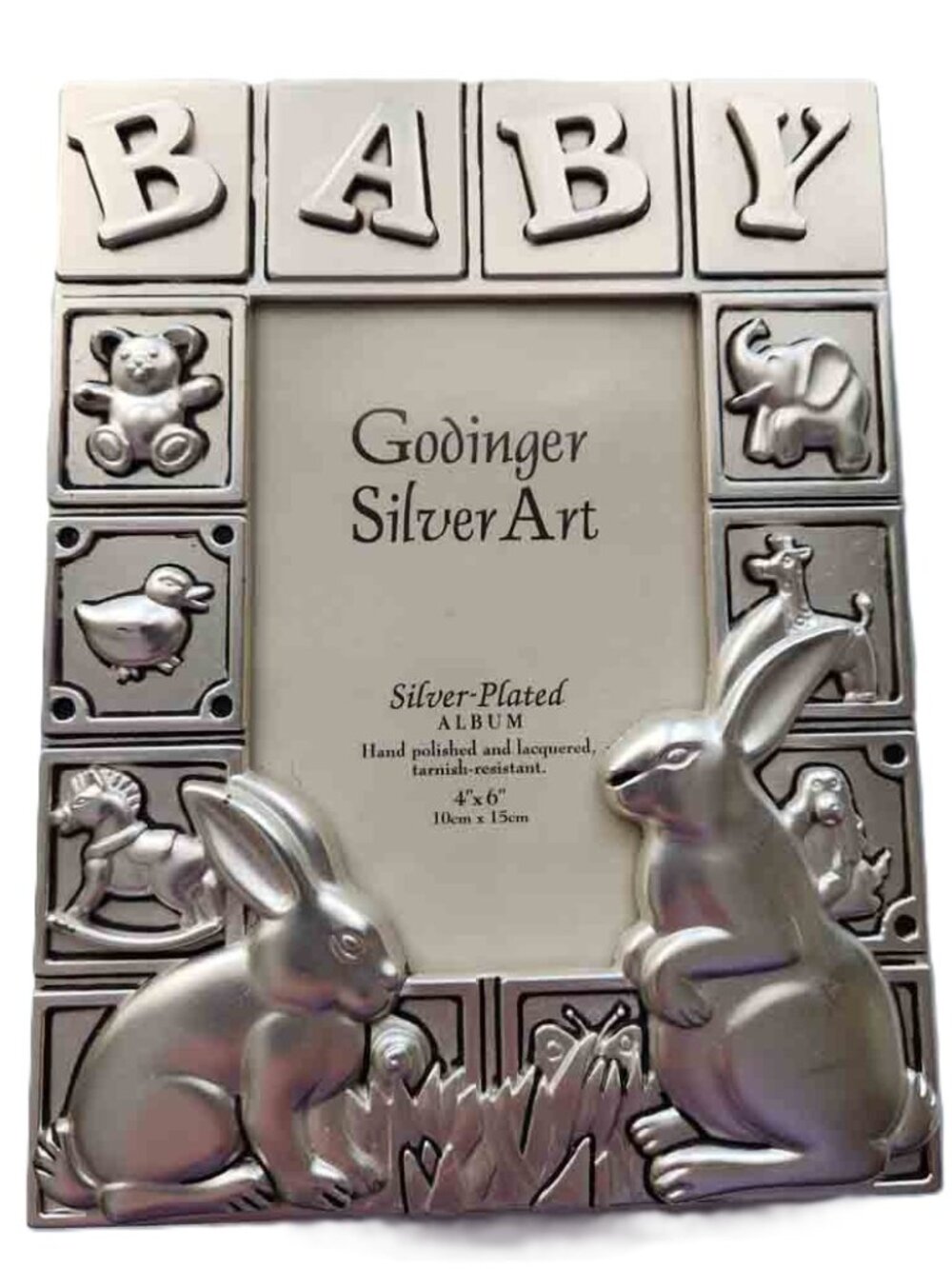 Godinger Silver Plated Baby Photo Album Holds 100 4" X 6" Photos